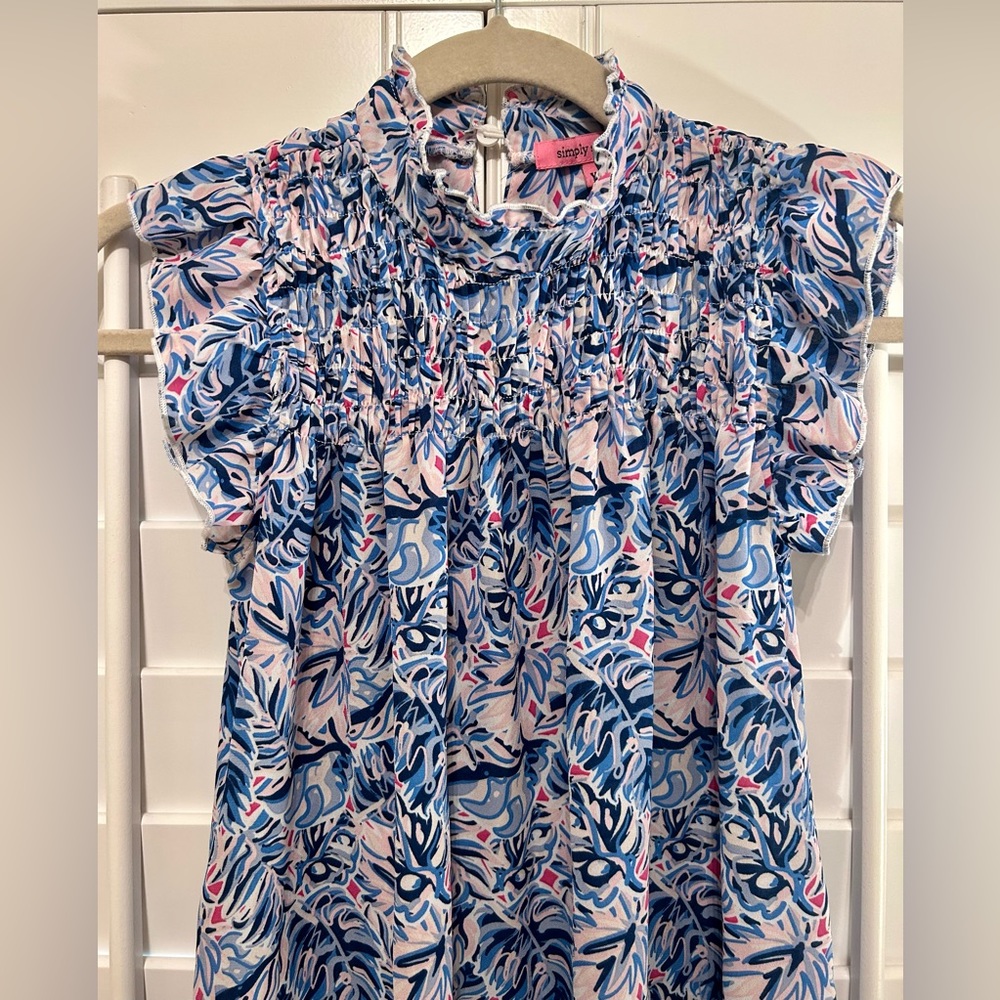Simply Southern Girls Leaf Smock Dress | Size YS Youth Small